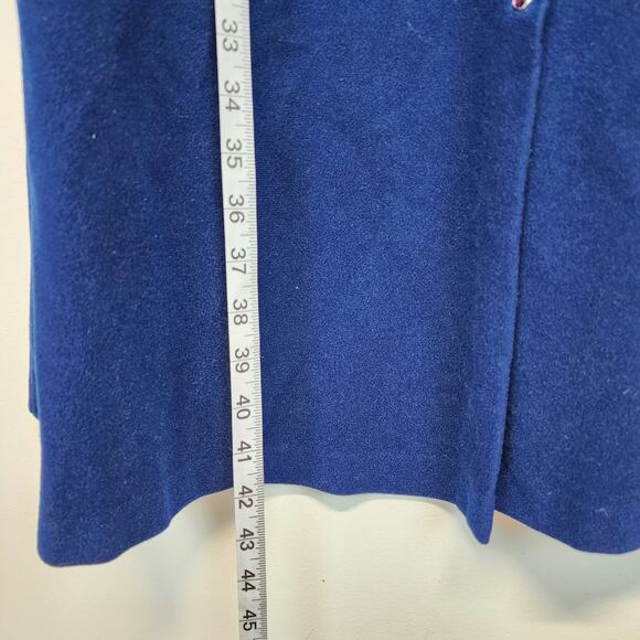 Vintage Vanity Fair Velour Housecoat Robe Size M Blue Button Up Long Sleeve - Picture 8 of 13